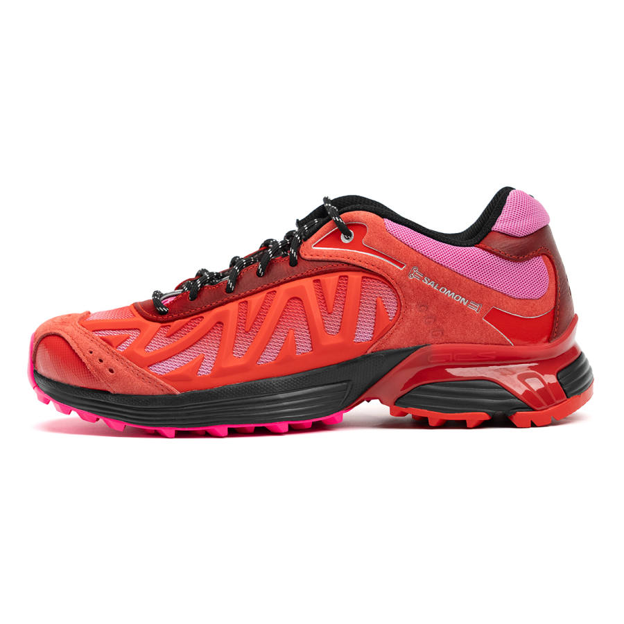 SALOMON x Aries XT WHISPER Cushioning Abrasion Resistant Coverage Support Casual Running Shoes Unisex Red Pink