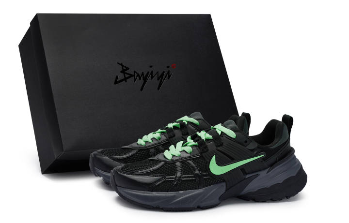 Nike Nike V2K Run Abrasion Resistant Abrasion Resistant Low top Running Shoes Unisex Black Green