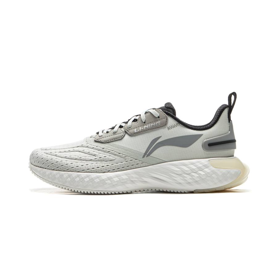 Li-Ning Li Ning Cushioning Abrasion Resistant Cushioning, Wear Resistant Low top Casual Running Shoes Men's Waterdrop Gray