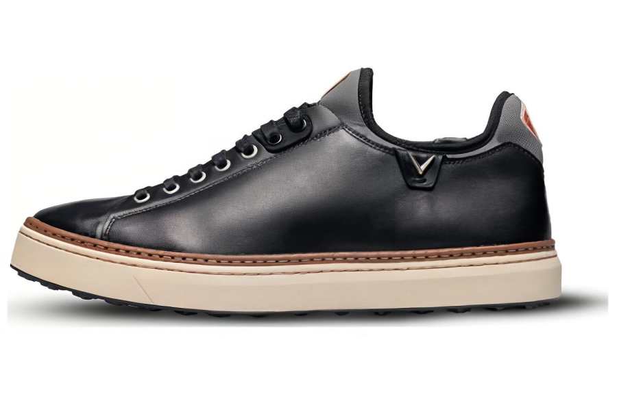 Callaway Cow Leather Cushioning Slip Resistant Abrasion Resistant Low top Golf Shoes Men's Black