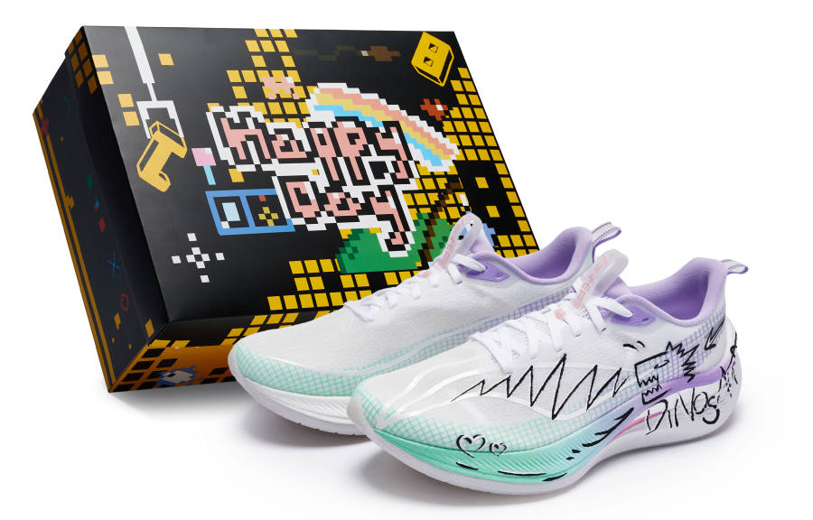Li-Ning Li Ning Red Hare 7 Pro Low top Running Shoes Women's White Purple Green Black