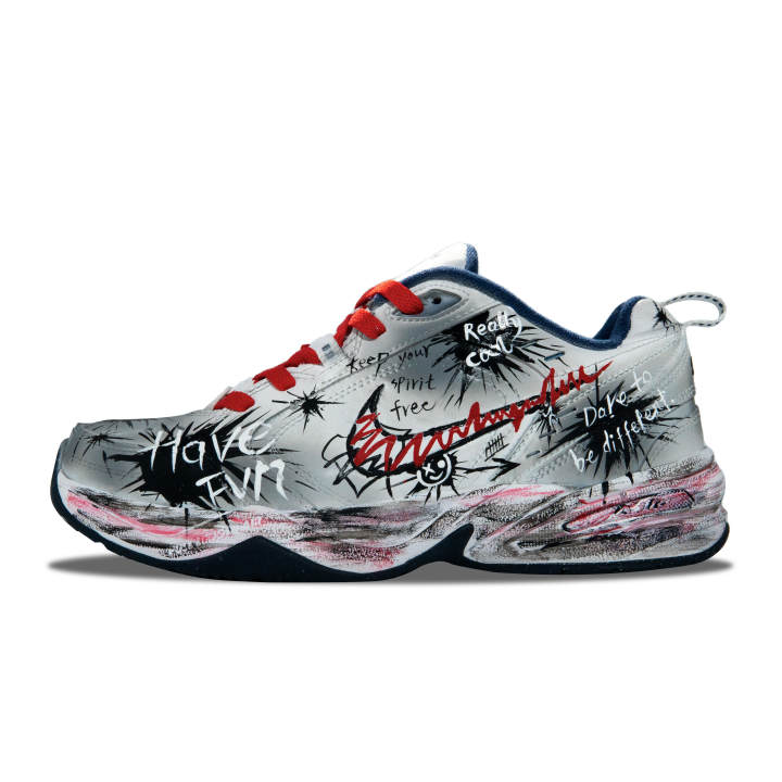 Nike Nike Air Monarch 4 Cushioning Slip Resistant Abrasion Resistant Low top Chunky Sneakers Unisex Gray