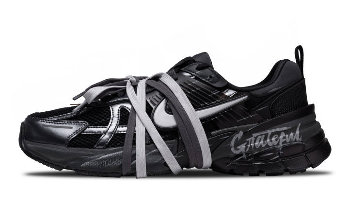 Nike Nike V2K Run Abrasion Resistant Abrasion Resistant Low top Casual Training City Commuting Running Shoes Men's Black