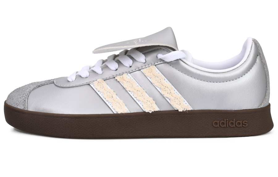 Adidas Neo Vl Court Low top Skateboard Shoes Unisex Silver White