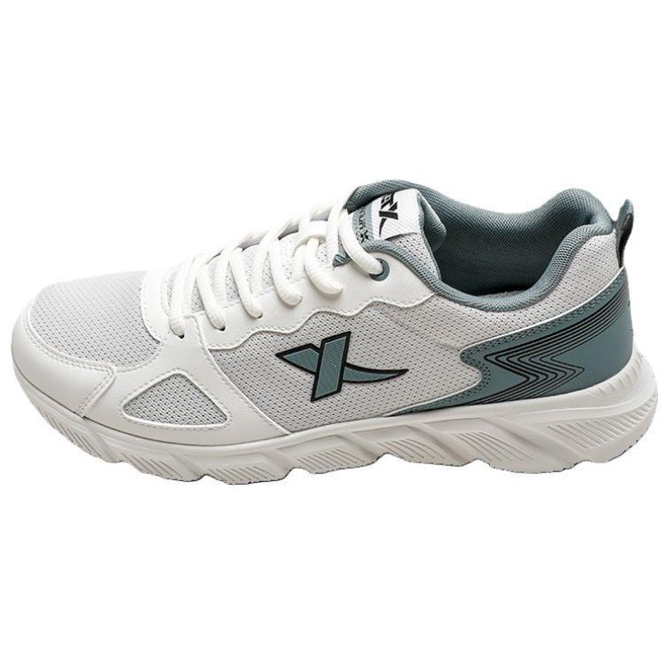 XTEP XTEP PU, Mesh Low top Running Shoes Men's White Gray Green