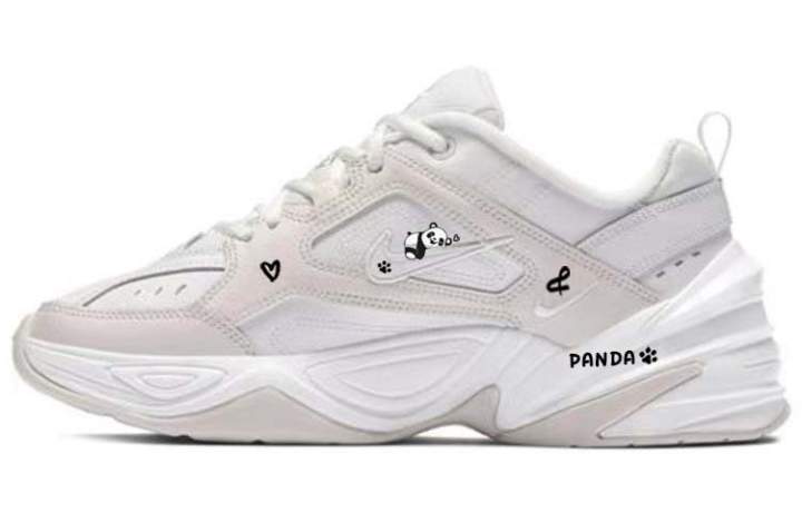 Nike Nike M2K Tekno Phantom Leather Cushioning Low top Chunky Sneakers Women's Gray White