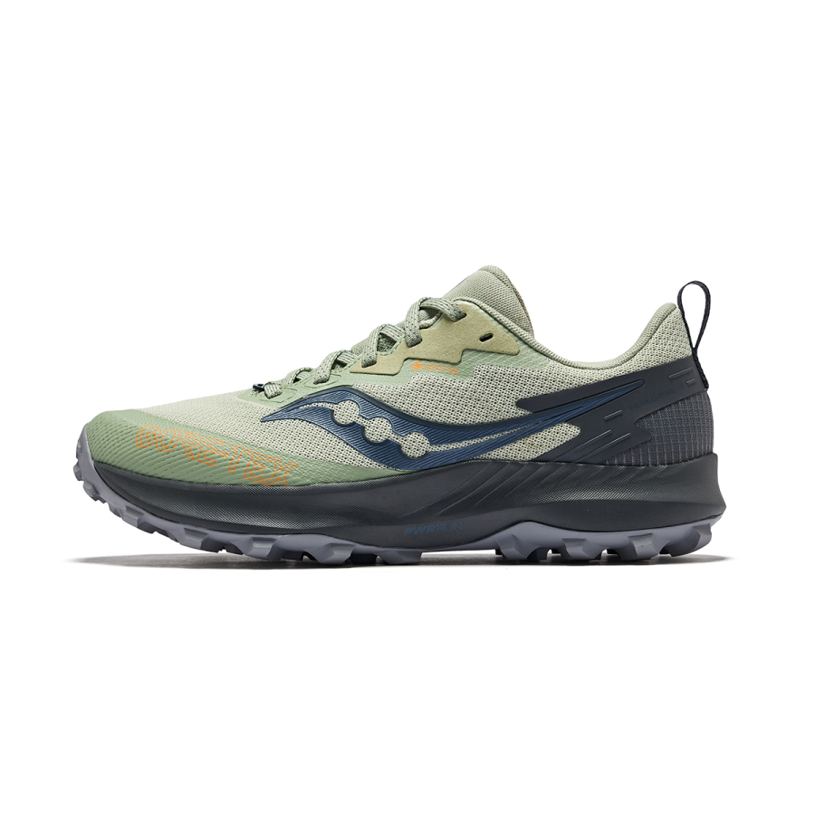 Saucony PEREGRINE 14 GTX Peregrine Low top Running Shoes Women's Green Gray