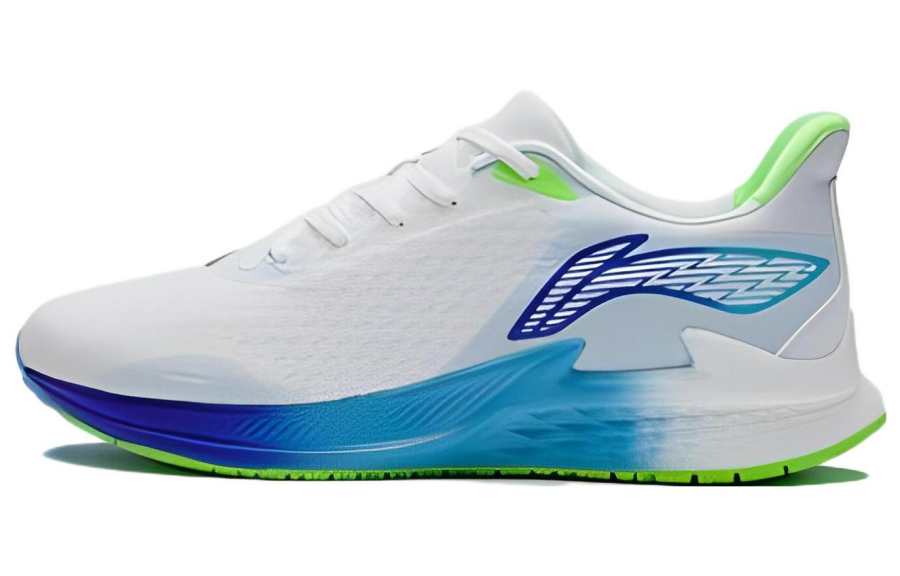 Li-Ning Li Ning Red Hare 4 Slip Resistant Abrasion Resistant Cushioning Low top Running Shoes Men's White Blue