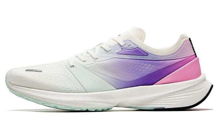 ANTA Winding Running Shoes Women's Low Top Ivory White/Cool Green/Lotus Pink