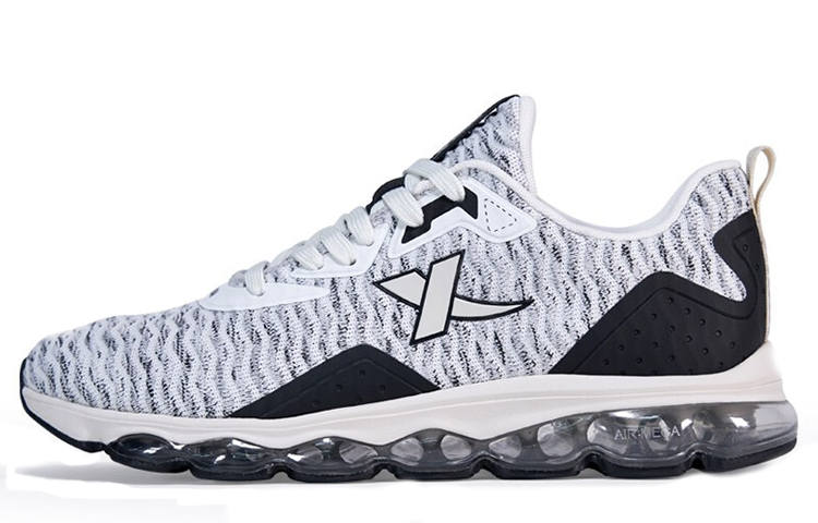 XTEP Full Length Air Cushion Low top Running Shoes Men's White Black