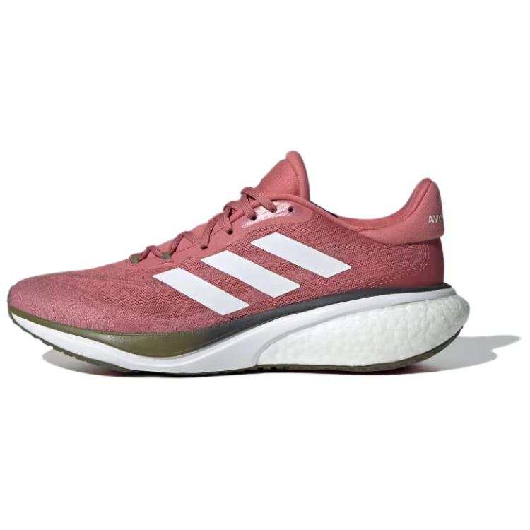 Adidas Adidas Supernova 3 Slip Resistant Abrasion Resistant Low top Running Shoes Women's Red White