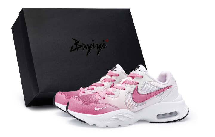 Nike Nike Air Max Fusion Slip Resistant Low top Running Shoes Men's White Rose Red