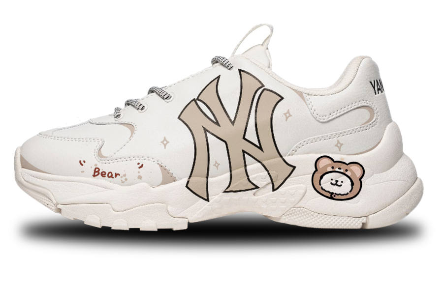MLB Big Ball Chunky Slip Resistant Slip Resistant Low top Chunky Sneakers Unisex Brown White