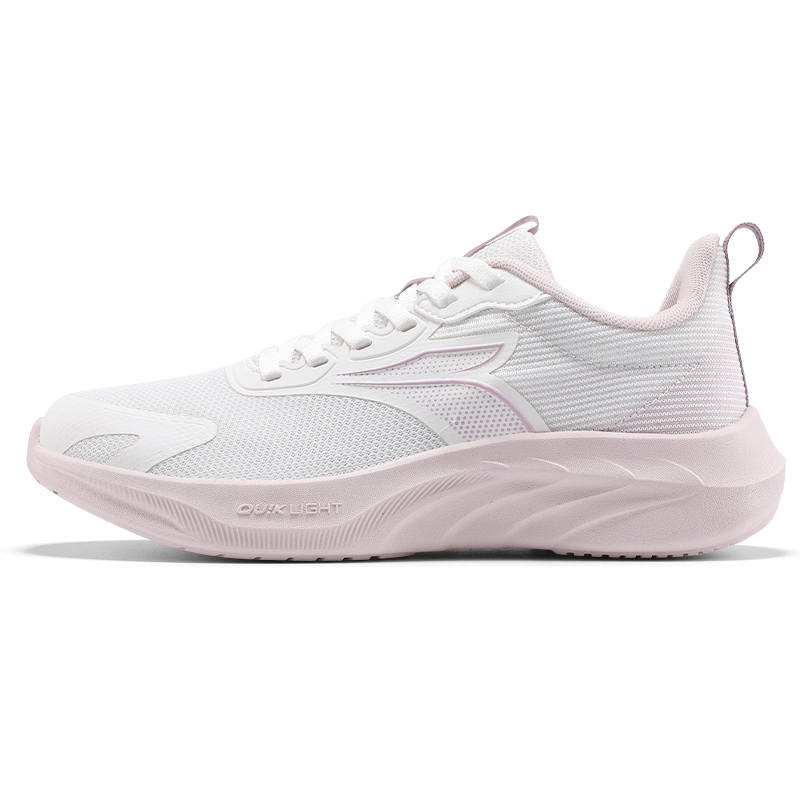 361° Cushioning Breathable Lightweight Low top Casual Running Shoes Women's White Pink