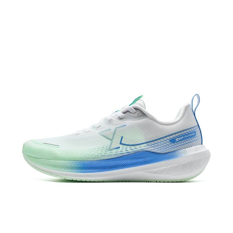 XTEP Kompanio Slip Resistant Abrasion Resistant Support Low top Casual Training Running Shoes Men's White Green Blue