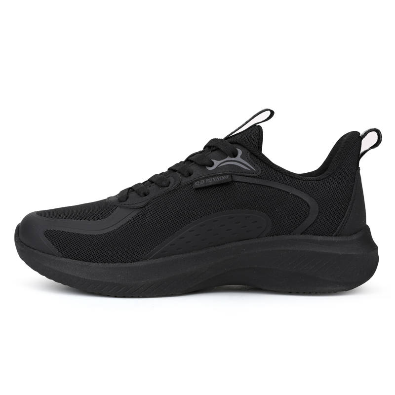 QIAODAN Textile, Synthetic Leather, TPU Low top Casual Running Shoes Men's Black