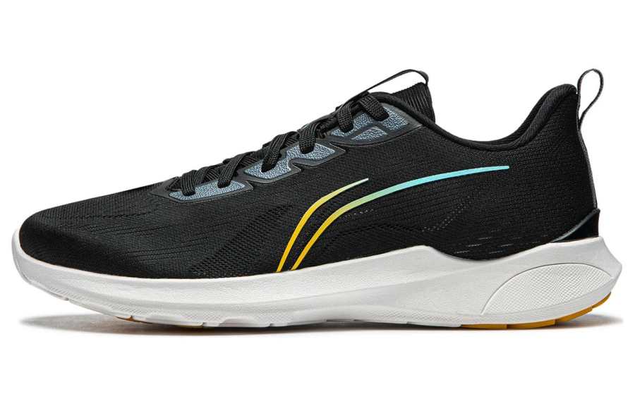 Li-Ning Li Ning Qingyi Cushioning Slip Resistant Abrasion Resistant Lightweight Low top Running Shoes Men's Black