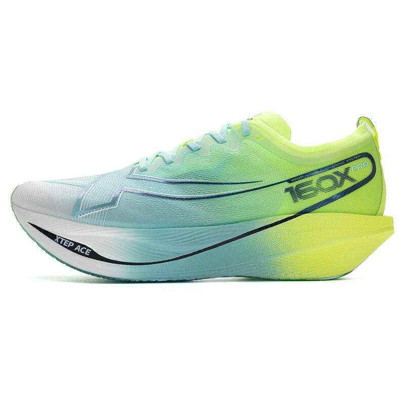 XTEP 160X 5.0 PRO Slip Resistant Abrasion Resistant Low top Running Shoes Men's Blue Green