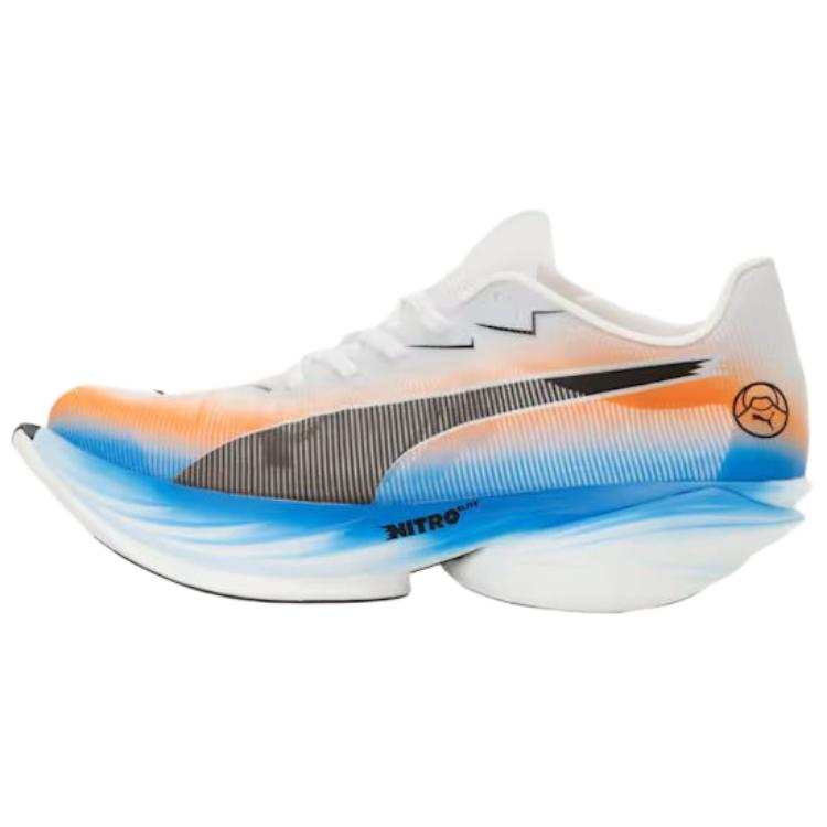 PUMA FAST R NITRO Elite 3 Racing Running Shoes Men's White Orange Blue