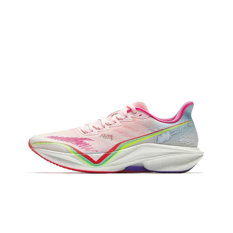 Anta MACH 5.0 Low top Physical Fitness Test & Exam Running Shoes Men's Pink Blue Red