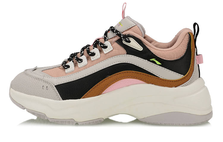 Li-Ning Li Ning Aurora WindWalker Cushioning, Wear Resistant Low top Athletic Shoes Women's Black Gray Brown