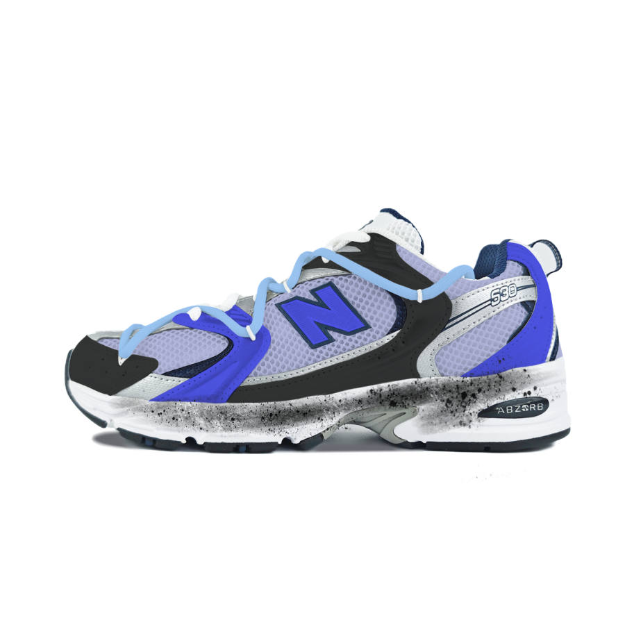 New Balance New Balance NB 530 Abrasion Resistant Slip Resistant Low top Running Shoes Unisex White Purple