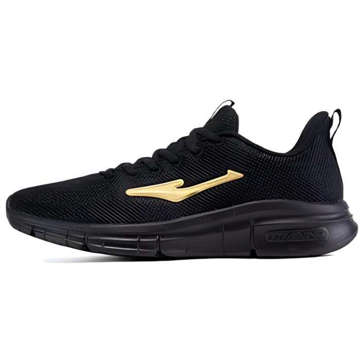 Erke Cushioning Breathable Low top Running Shoes Men's Black
