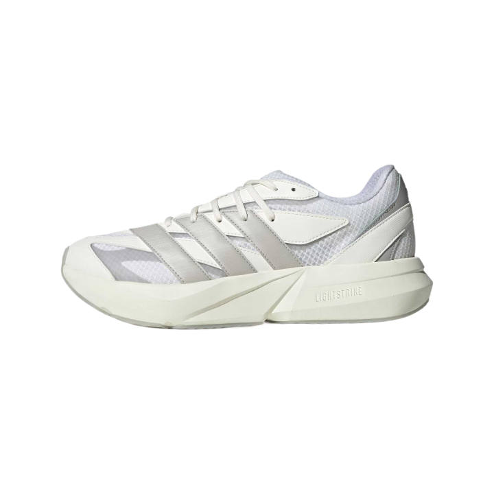 Adidas Adidas LIGHTBLAZE Textile, Synthetic Leather Low top Casual Running Shoes Men's White Gray