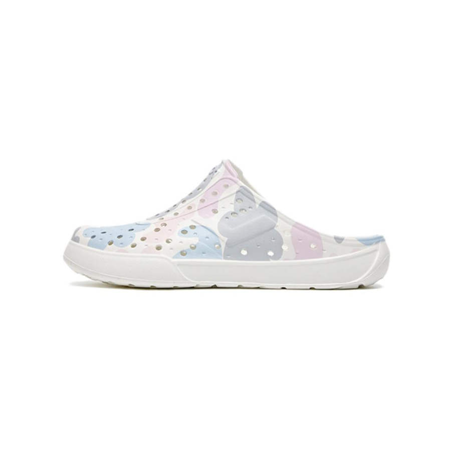 Pony Enjoy EVA Abrasion Resistant Closed Toe Slippers Unisex White Purple