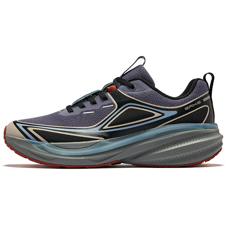 Erke Vertical Cushioning Rebound Cushioning Rebound Low top Running Shoes Men's Program Gray Black