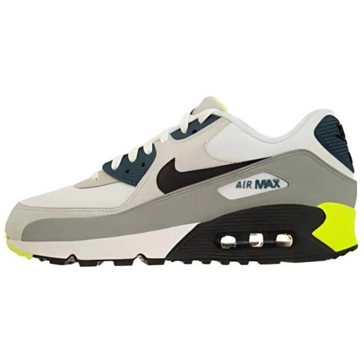 Nike Nike Air Max 90 Abrasion Resistant Low top Running Shoes Men's White Black