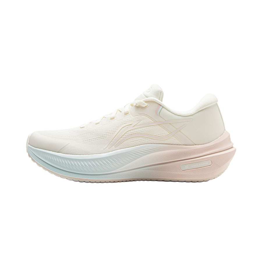 Li-Ning Li Ning Yueying 5 Jacquard Low top Sky Wave Technology Casual Long Distance Running Sprint Running Shoes Women's Ivory