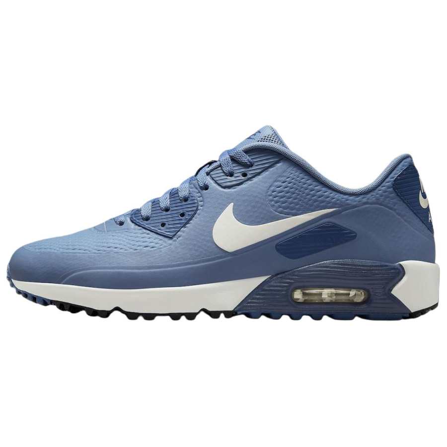 Nike Nike Air Max 90 Abrasion Resistant Low top Golf Shoes Unisex Gray Blue