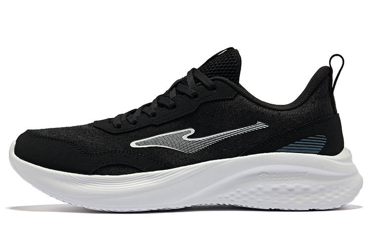 Erke Comfortable And Breathable Cushioning, Wear Resistant Low top Running Shoes Men's Jet Black Vintage Gray Blue