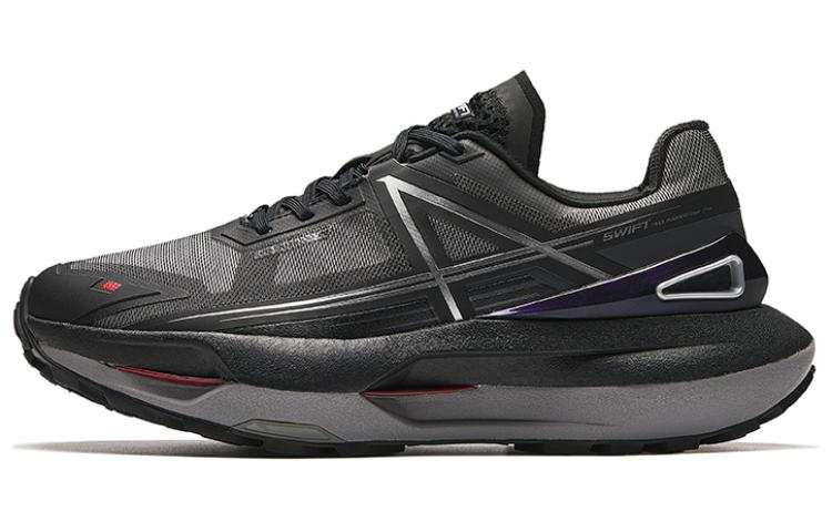Anta Swift Abrasion Resistant Breathable Low top Trail Running Shoes Men's Black