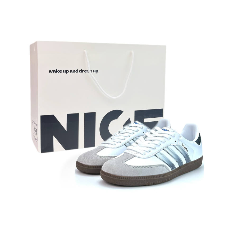 Adidas Originals SAMBA OG Spring Summer Thin Sole Shoes Low top German Army Trainers Unisex Silver