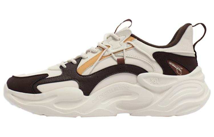 361° Surge Collection Slip Resistant Abrasion Resistant Low top Chunky Sneakers Men's Beige Black