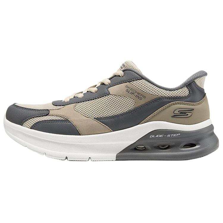 Skechers BOBS Sport Arc Waves 2.0 Low top Running Shoes Men's Dark Taupe Umber