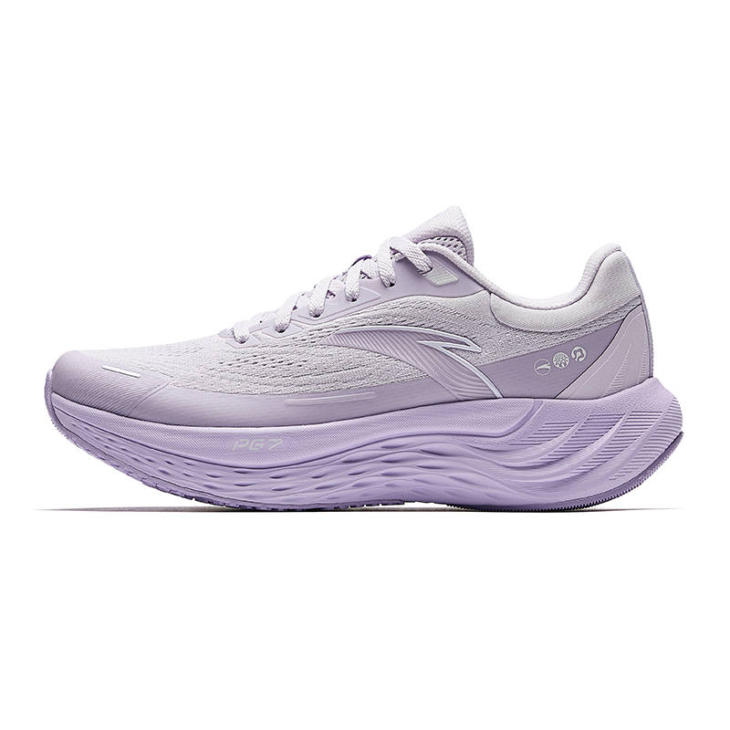 Anta Pg7 Fabric Cushioning Slip Resistant Low top Sprint Running Shoes Women's Purple Pink