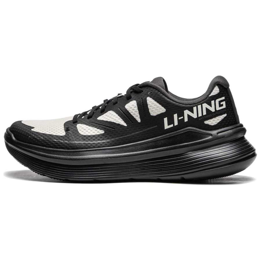 Li-Ning Li Ning Ling Yue Slip Resistant Abrasion Resistant Low top Casual Running Shoes Men's Gray Black