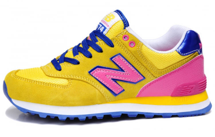 New Balance New Balance NB 574 Comfortable Low top Running Shoes Women's Yellow Pink