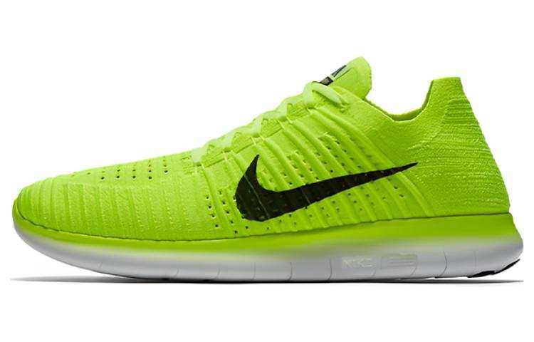 Nike Nike Free RN Cushioning Abrasion Resistant Cushioning, Wear Resistant Mid top Running Shoes Men's Green Black