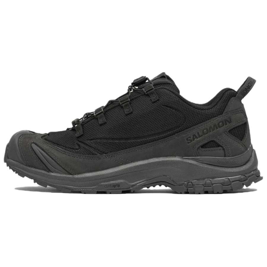 SALOMON XA PRO 3D Leather, Mesh Support Low top Outdoor Shoes Unisex Black