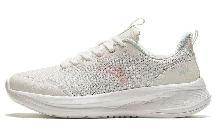 Anta Running Collection Comfortable Cushioning Slip Resistant Low top Running Shoes Women's White Pink