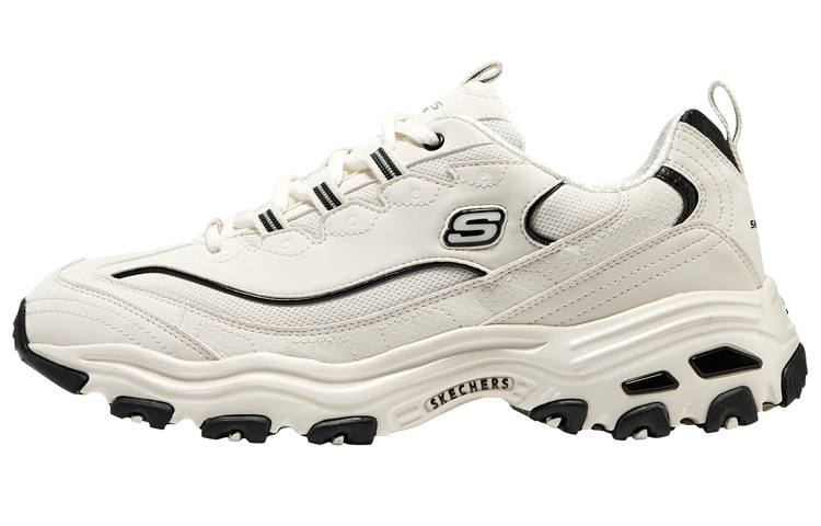 Skechers D'Lites 1.0 Textile, Synthetic Leather Low top Chunky Sneakers Men's Ecru