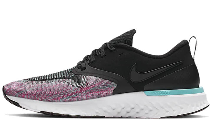 Nike Nike Odyssey React 2 Flyknit Black Hyper Jade Ember Glow Women's