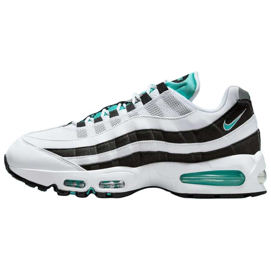 Nike Nike Air Max 95 Abrasion Resistant Low top Running Shoes Men's White Black