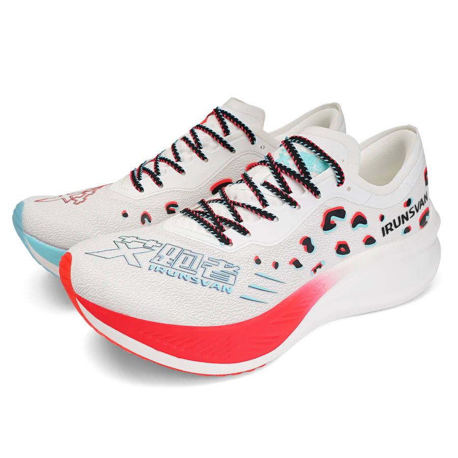 IRUNSVAN Low top Running Shoes Unisex Neon Fragmented Shadows