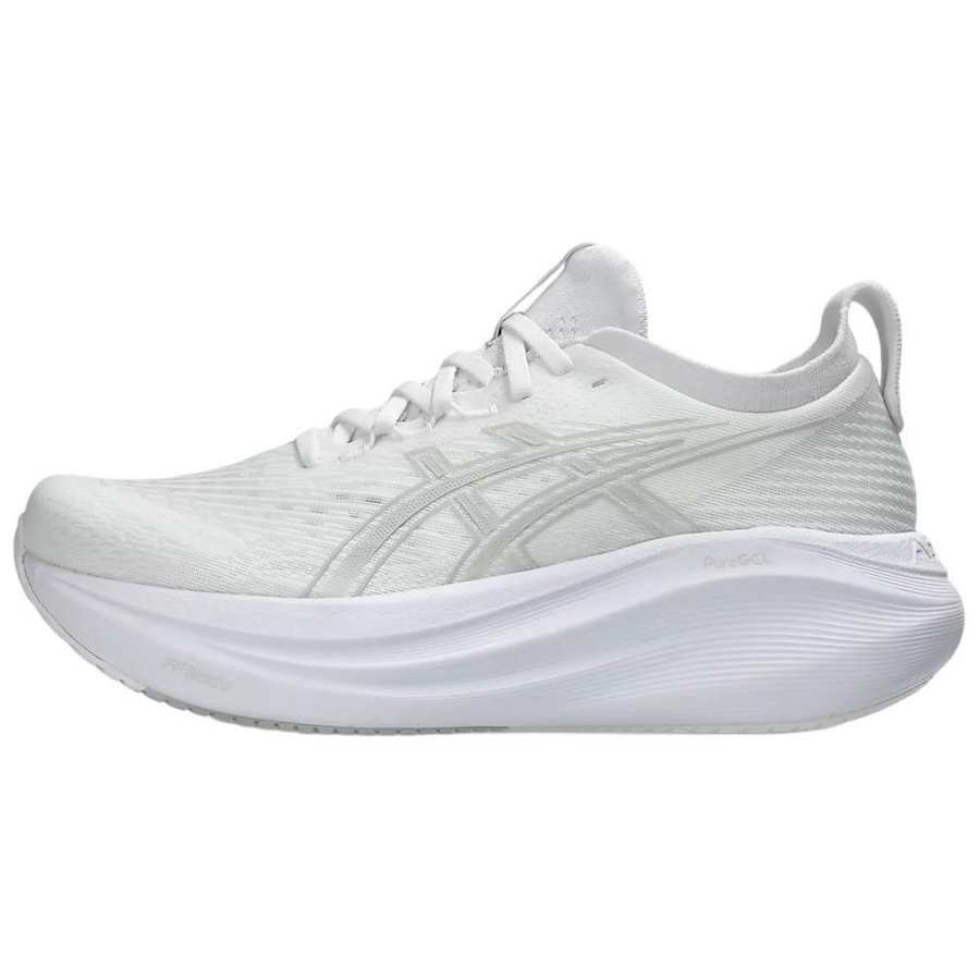 ASICS Gel Nimbus 27 White Glacier Grey Women's