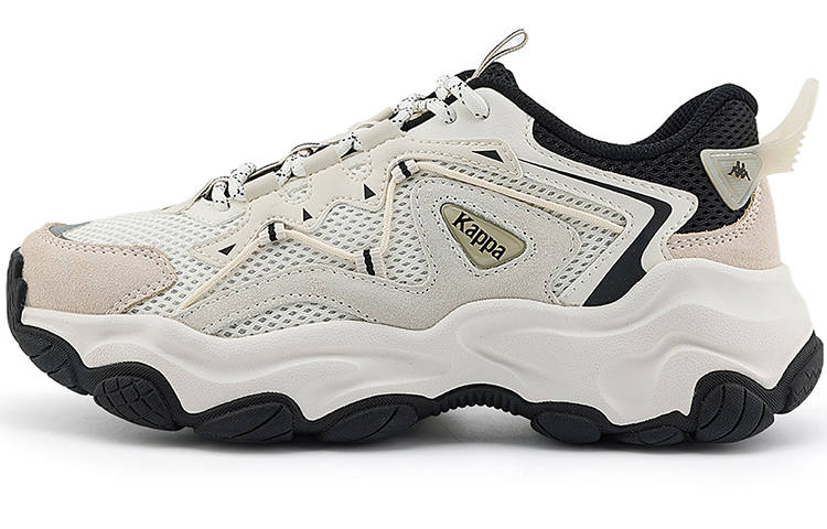 Kappa Textile, Synthetic Leather, Split Cow Leather Low top Chunky Sneakers Unisex Gray Black